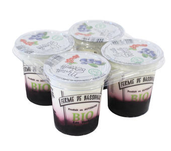 Yaourt BIO sur lit de confiture de myrtille groseille par 4*